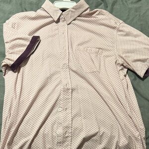 Men's Light Pink Geometric Casual Shirt